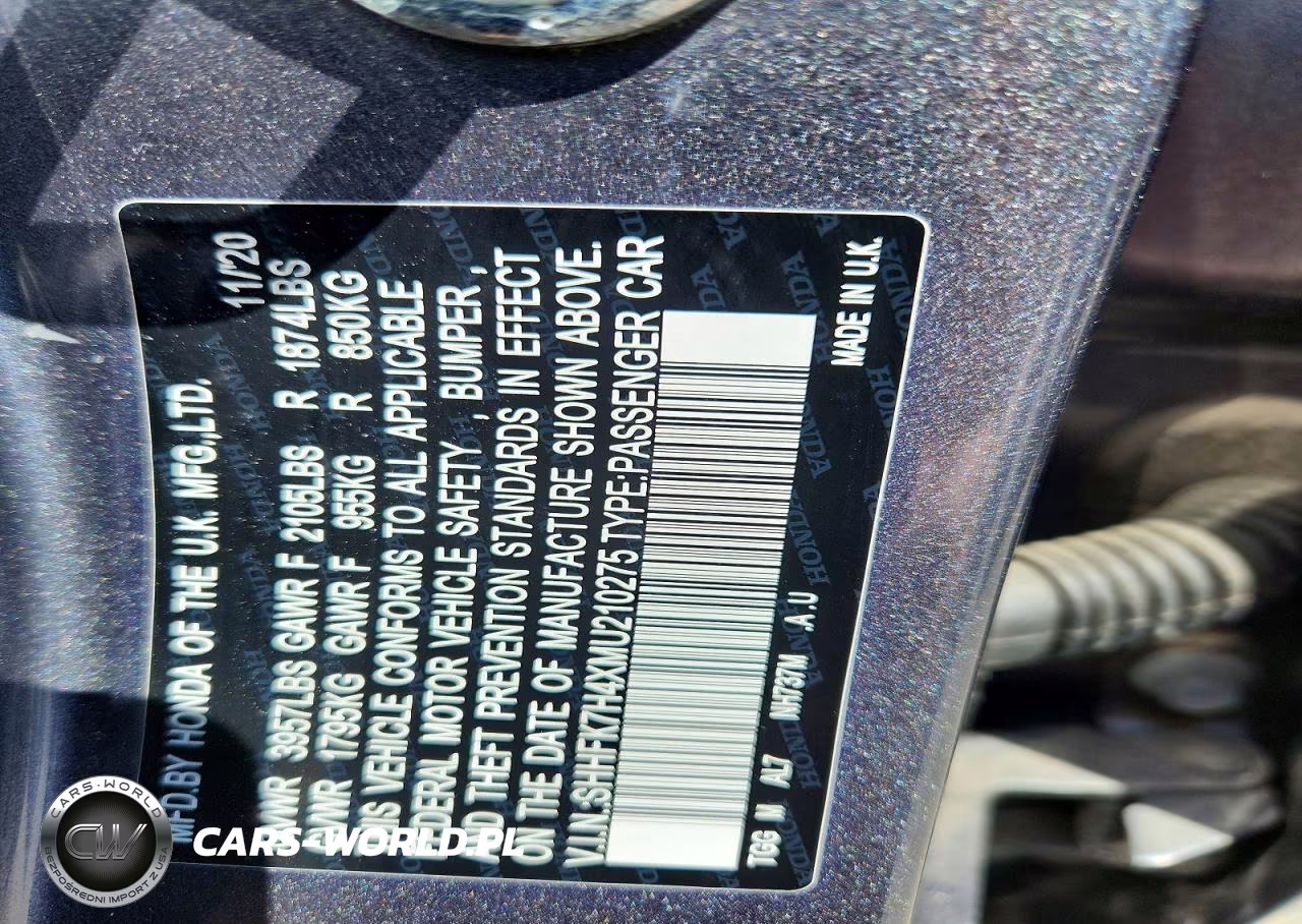 2021 Honda Civic Sport VIN:SHHFK7H4XMU210275 - 13
