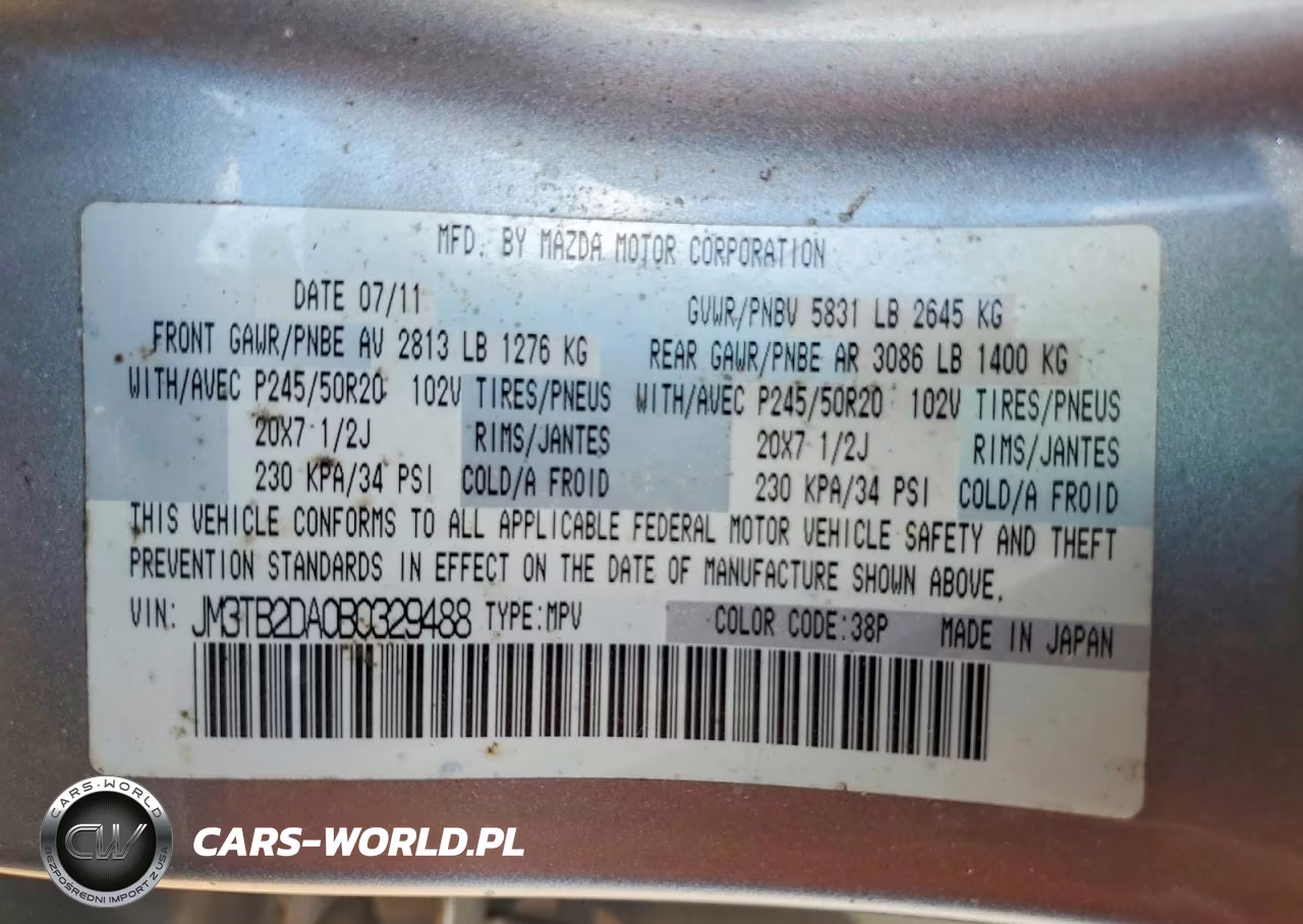 2011 Mazda Cx-9 VIN:JM3TB2DA0B0329488 - 13