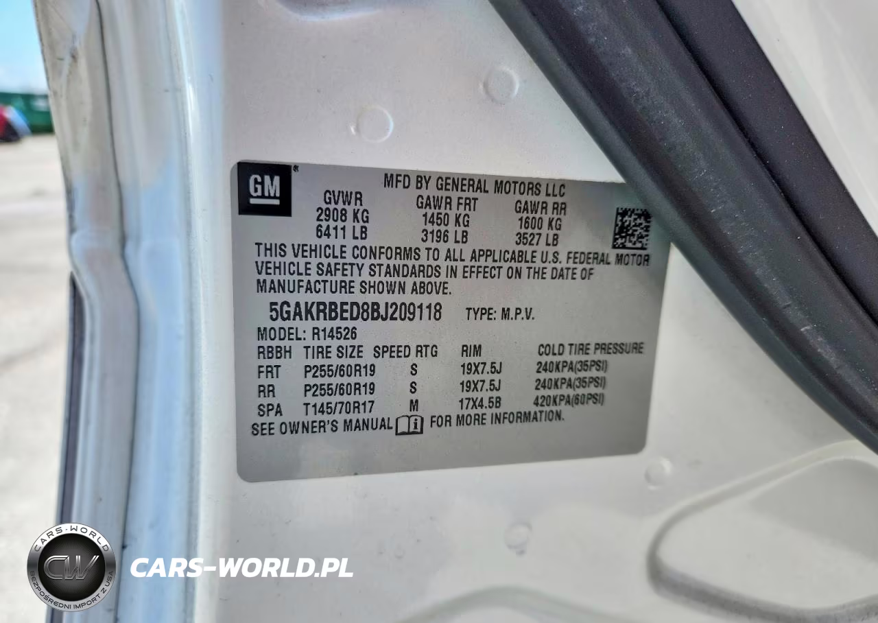 2011 Buick Enclave Cxl VIN:5GAKRBED8BJ209118 - 13