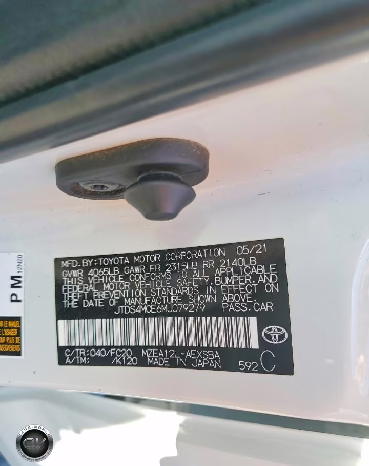 2021 Toyota Corolla Se VIN:JTDS4MCE6MJ079279 - 12
