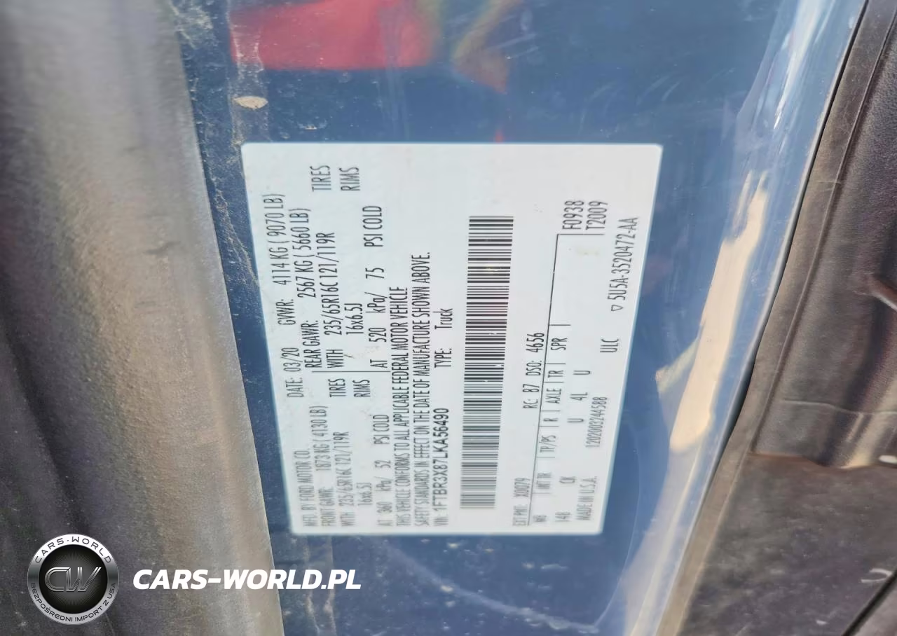 2020 Ford Transit T-250 VIN:1FTBR3X87LKA56490 - 12