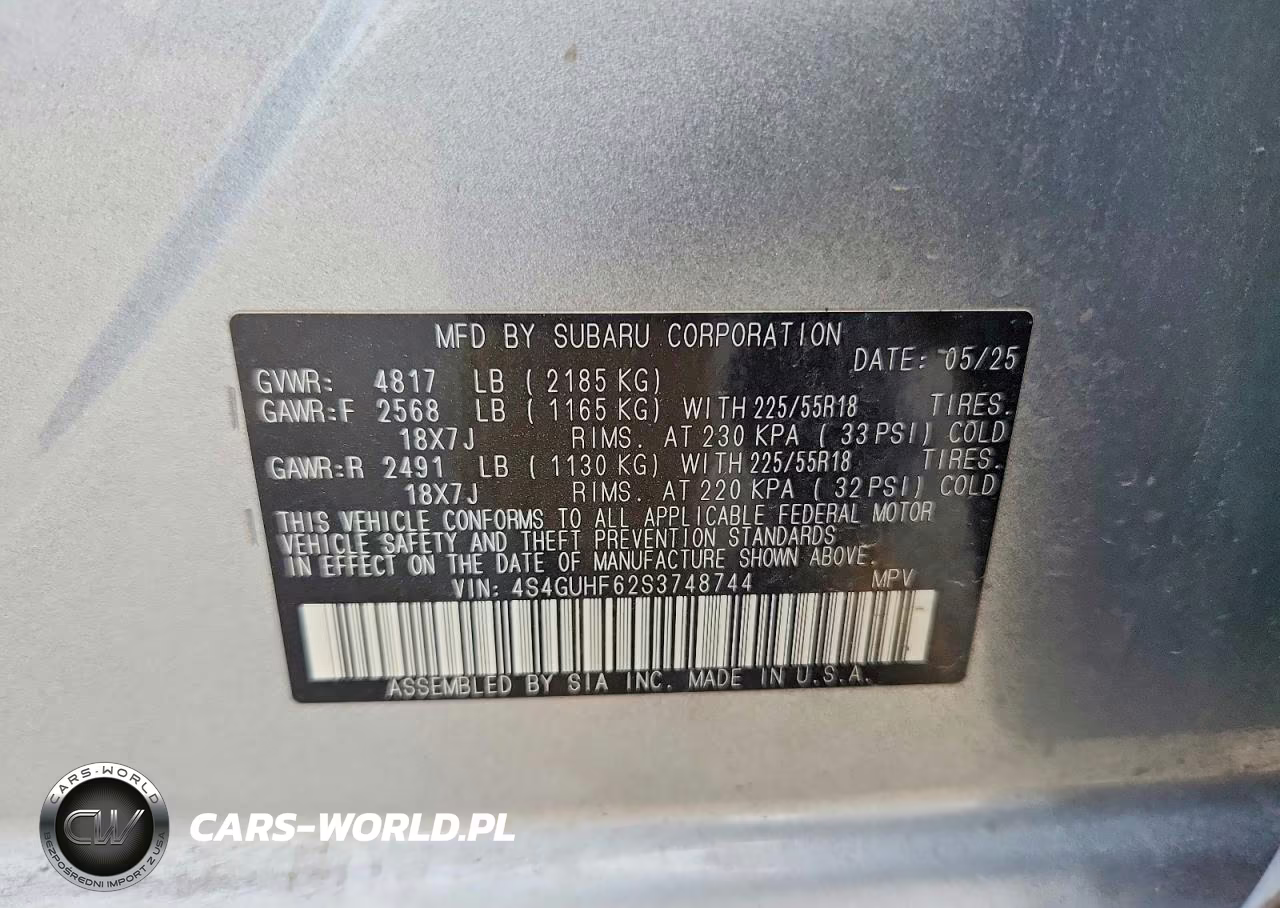 2025 Subaru Crosstrek Sport VIN:4S4GUHF62S3748744 - 13