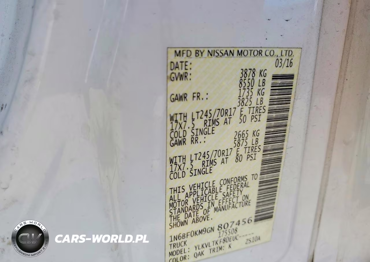 2016 Nissan Nv 1500 Delivery Van VIN:1N6BF0KM9GN807456 - 13