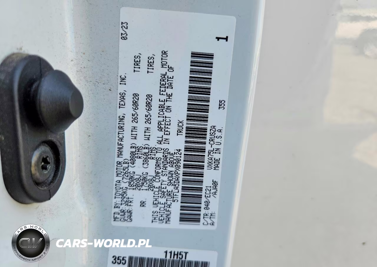 2023 Toyota Tundra Sr5 VIN:5TFLA5DAXPX090124 - 13