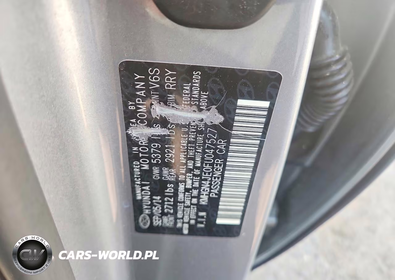 2015 Hyundai Genesis 3.8L VIN:KMHGN4JE0FU047527 - 12