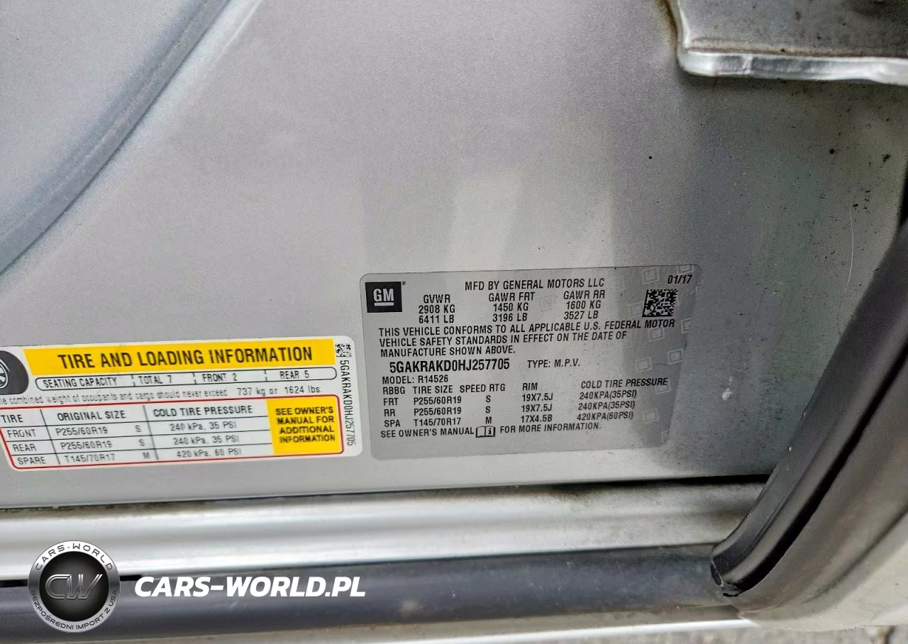 2017 Buick Enclave VIN:5GAKRAKD0HJ257705 - 14