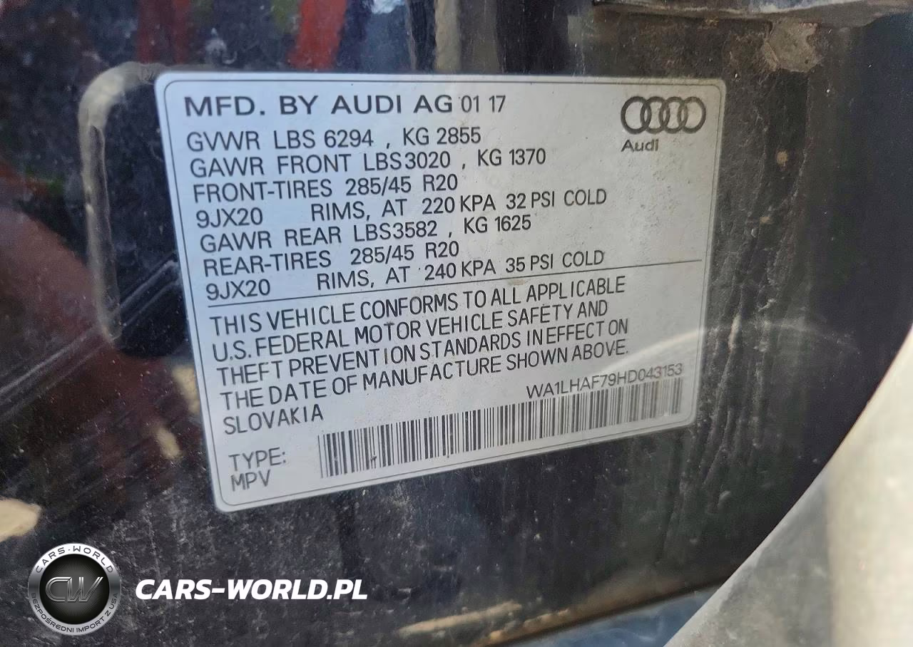 2017 Audi Q7 Premium Plus VIN:WA1LHAF79HD043153 - 14