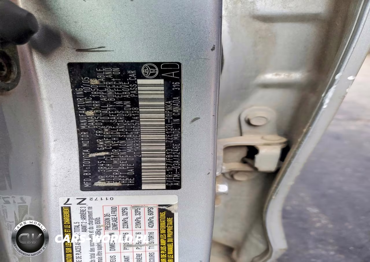 2006 Toyota Corolla Matrix Xr VIN:2T1KR32E46C574138 - 12