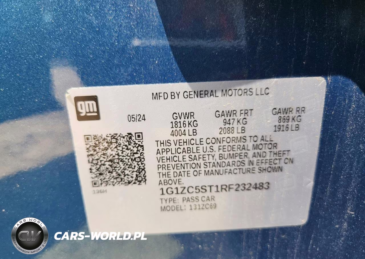 2024 Chevrolet Malibu Ls VIN:1G1ZC5ST1RF232483 - 12