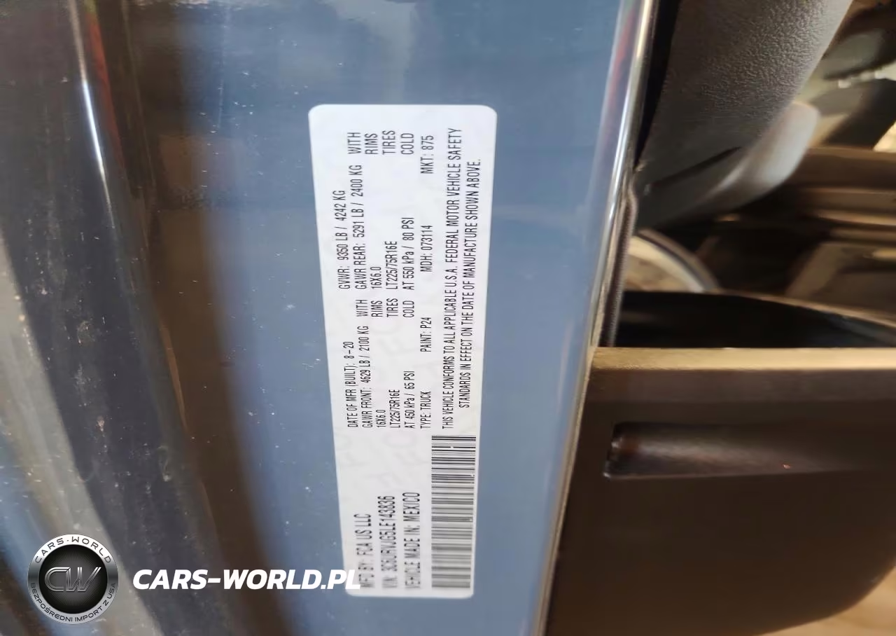 2020 Ram Promaster 3500 3500 High VIN:3C6URVJG5LE143836 - 12