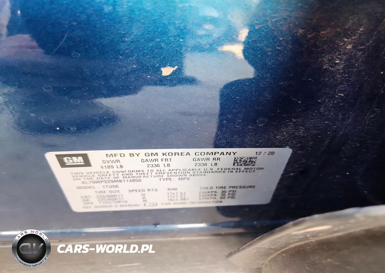 2021 Chevrolet Trailblazer Lt VIN:KL79MPS29MB114850 - 12
