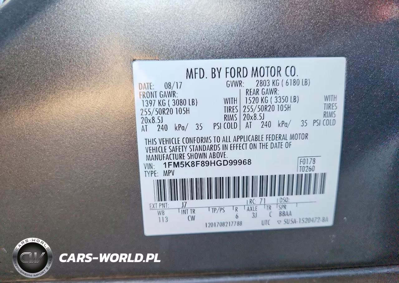 2017 Ford Explorer Limited VIN:1FM5K8F89HGD99968 - 14