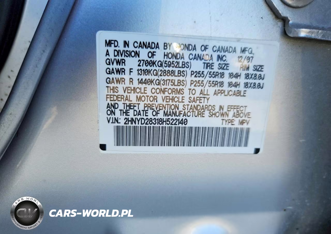 2008 Acura Mdx Technology VIN:2HNYD28318H522140 - 13