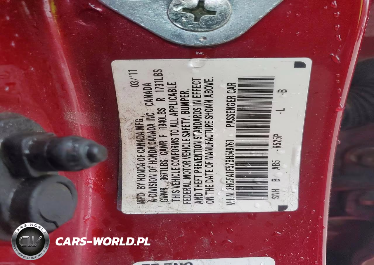 2011 Honda Civic Lx VIN:2HGFA1F57BH549761 - 13