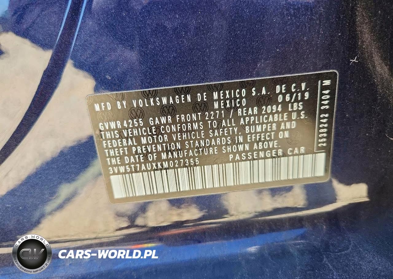 2019 Volkswagen Gti S VIN:3VW5T7AUXKM027355 - 12