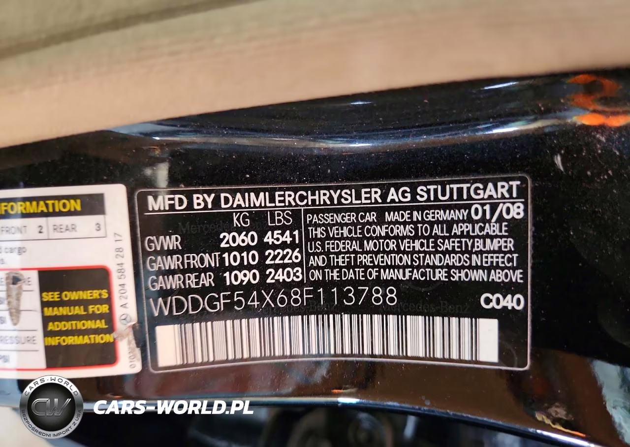 2008 Mercedes-Benz C 300 VIN:WDDGF54X68F113788 - 12
