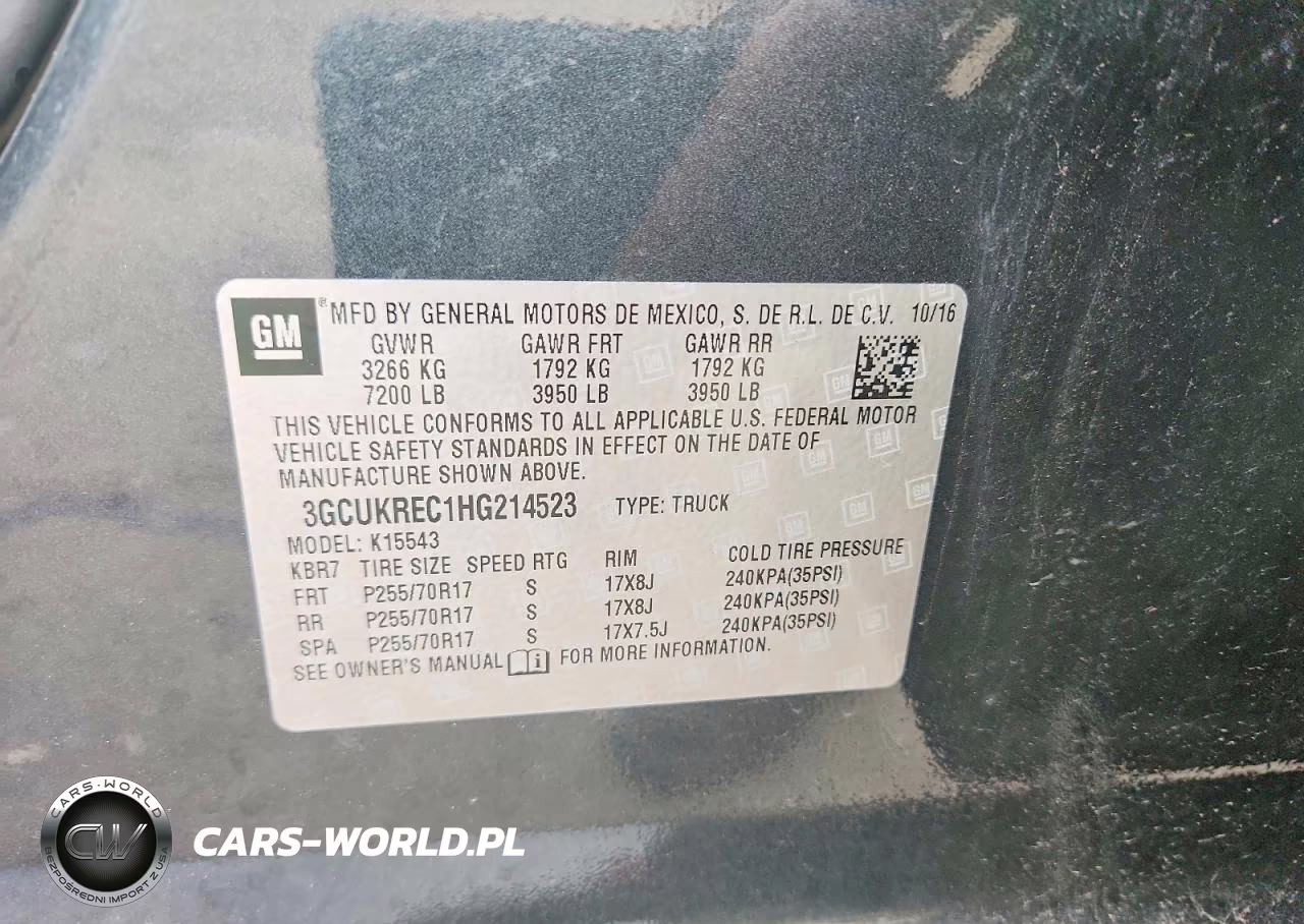 2017 Chevrolet Silverado K1500 Lt VIN:3GCUKREC1HG214523 - 12