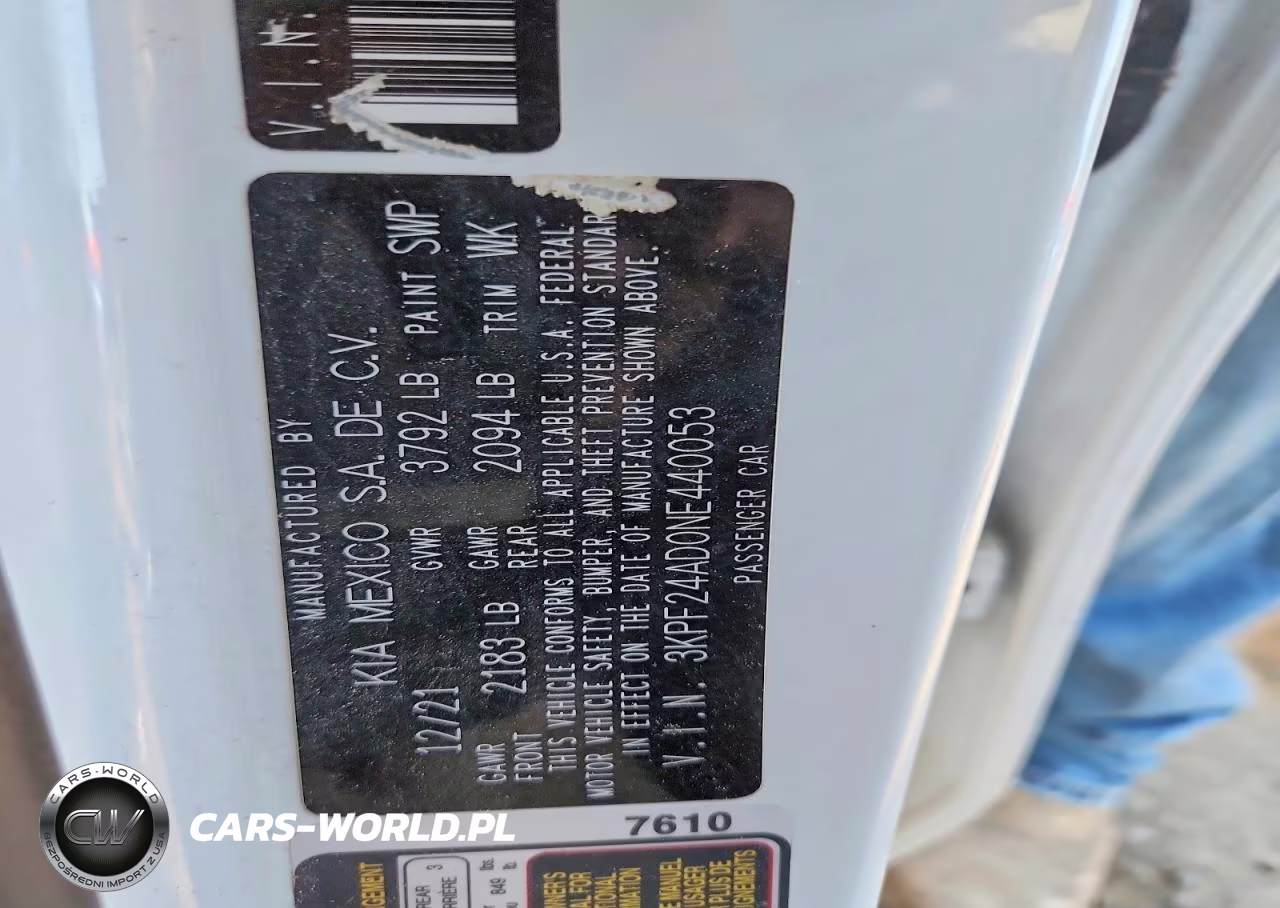 2022 Kia Forte Lxs VIN:3KPF24AD0NE440053 - 12