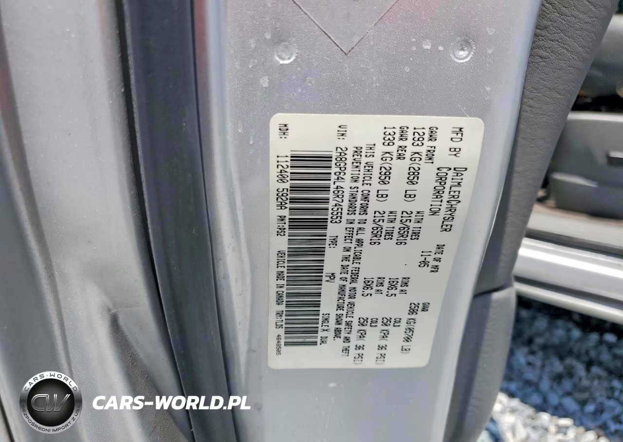 2006 Chrysler Town & Country Limited VIN:2A8GP64L46R745553 - 14