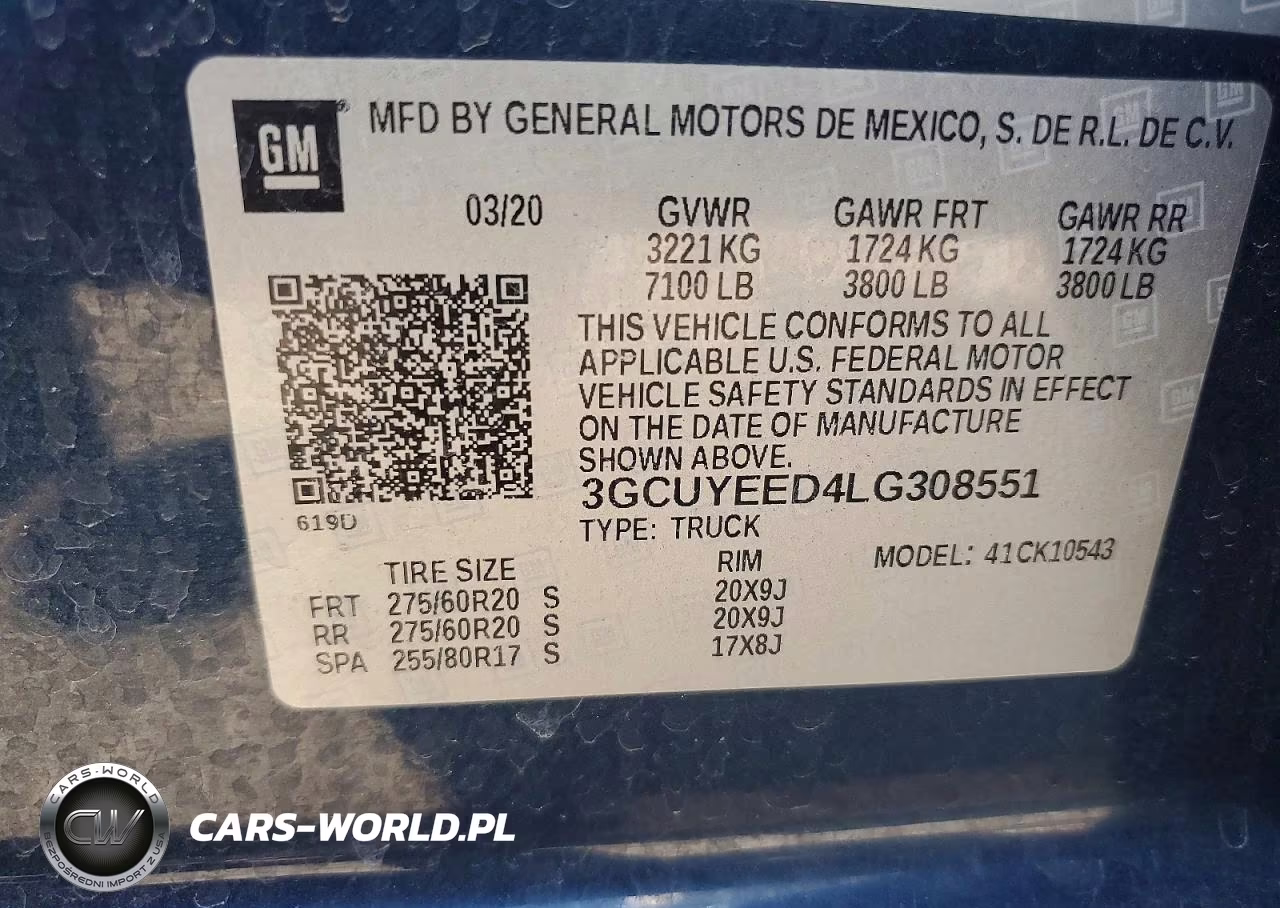2020 Chevrolet Silverado K1500 Rst VIN:3GCUYEED4LG308551 - 12