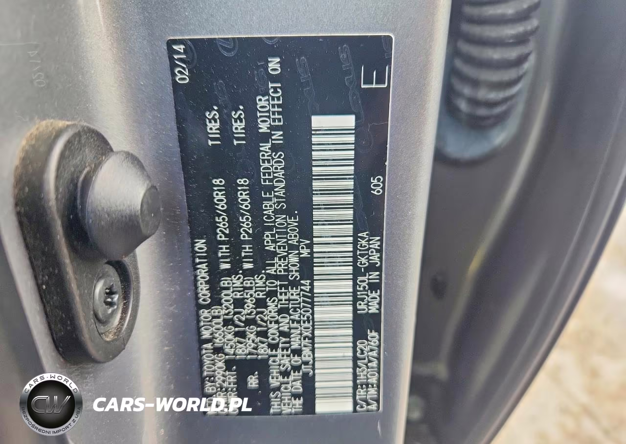 2014 Lexus Gx 460 VIN:JTJBM7FX0E5077744 - 13