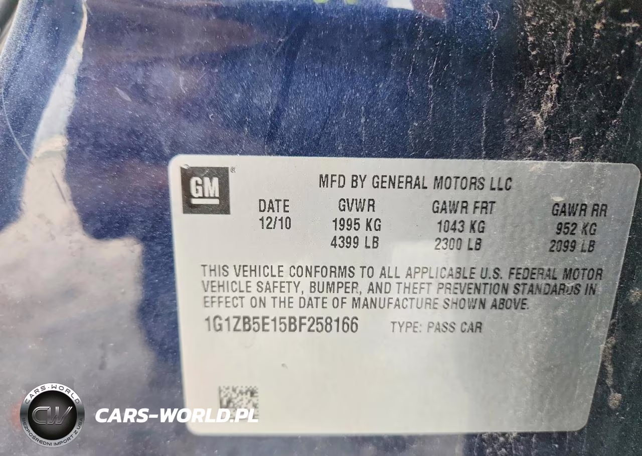2011 Chevrolet Malibu Ls VIN:1G1ZB5E15BF258166 - 12