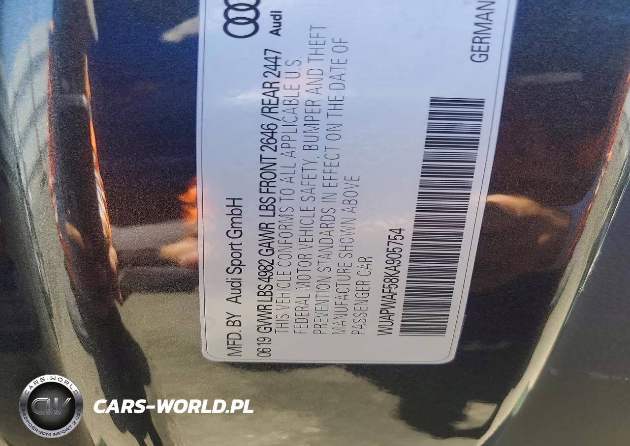 2019 Audi Rs5 VIN:WUAPWAF58KA905754 - 12