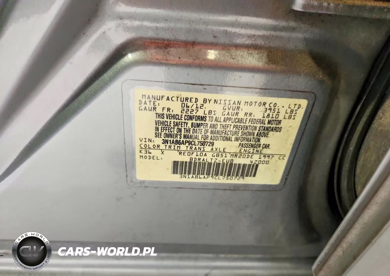 2012 Nissan Sentra 2.0 VIN:3N1AB6AP9CL750729 - 12