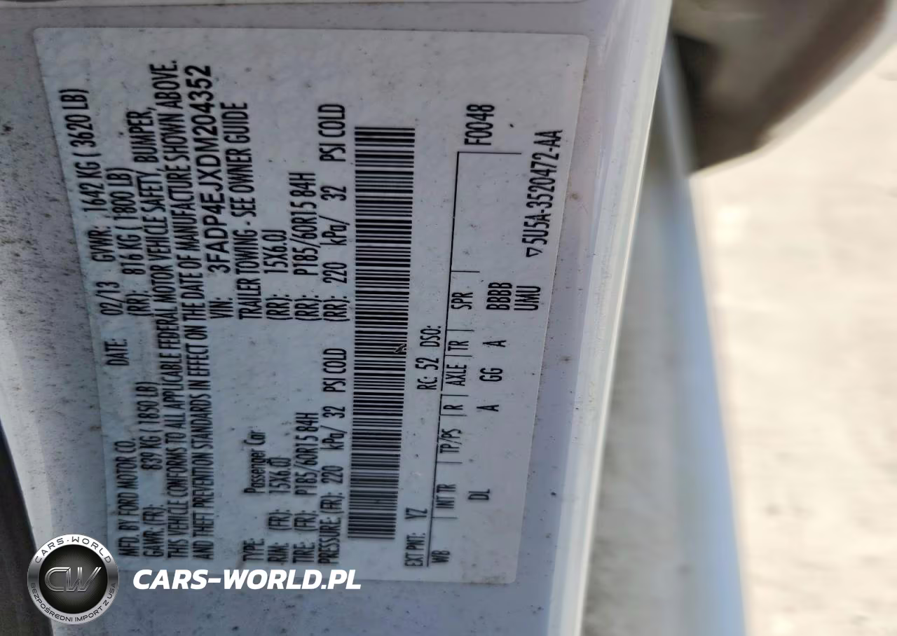 2013 Ford Fiesta Se VIN:3FADP4EJXDM204352 - 12