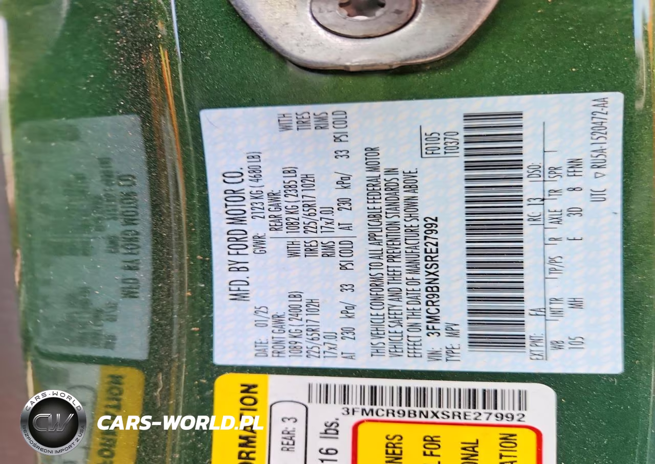 2025 Ford Bronco Sport Big Bend VIN:3FMCR9BNXSRE27992 - 14