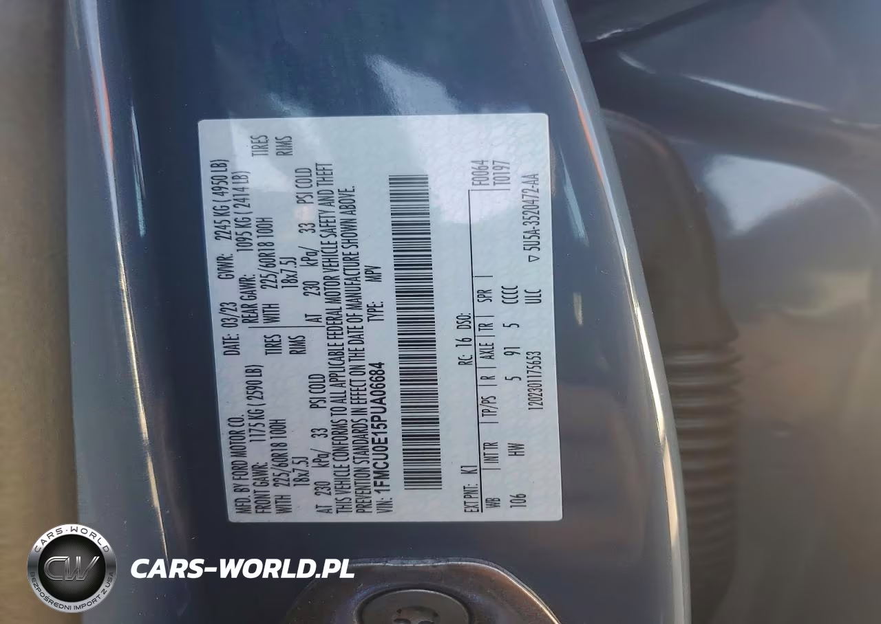 2023 Ford Escape VIN:1FMCU0E15PUA06684 - 13
