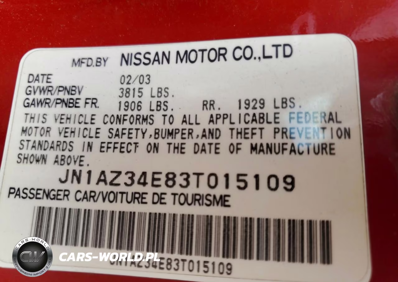 2003 Nissan 350Z Coupe VIN:JN1AZ34E83T015109 - 12