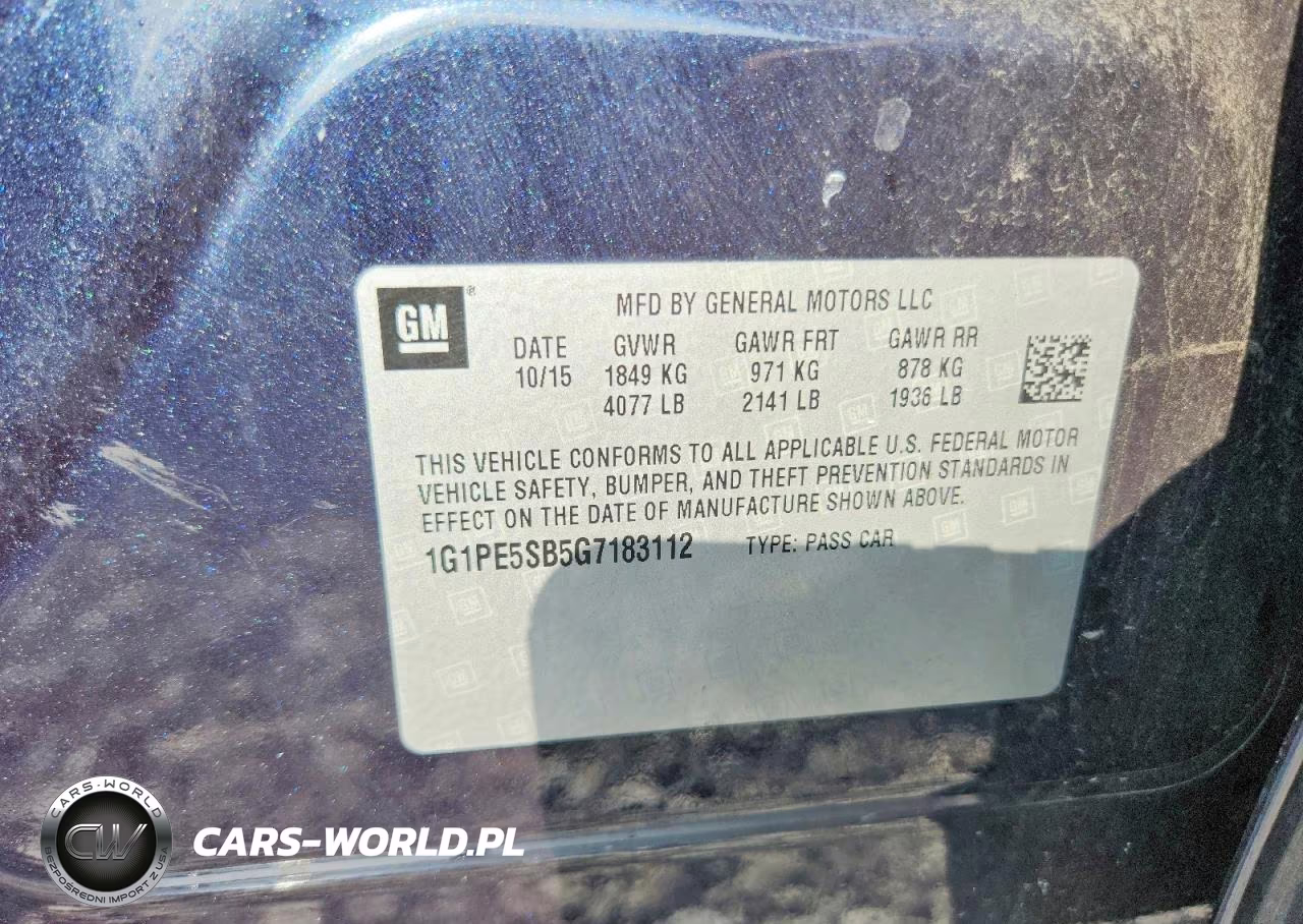 2016 Chevrolet Cruze Limited Lt VIN:1G1PE5SB5G7183112 - 12