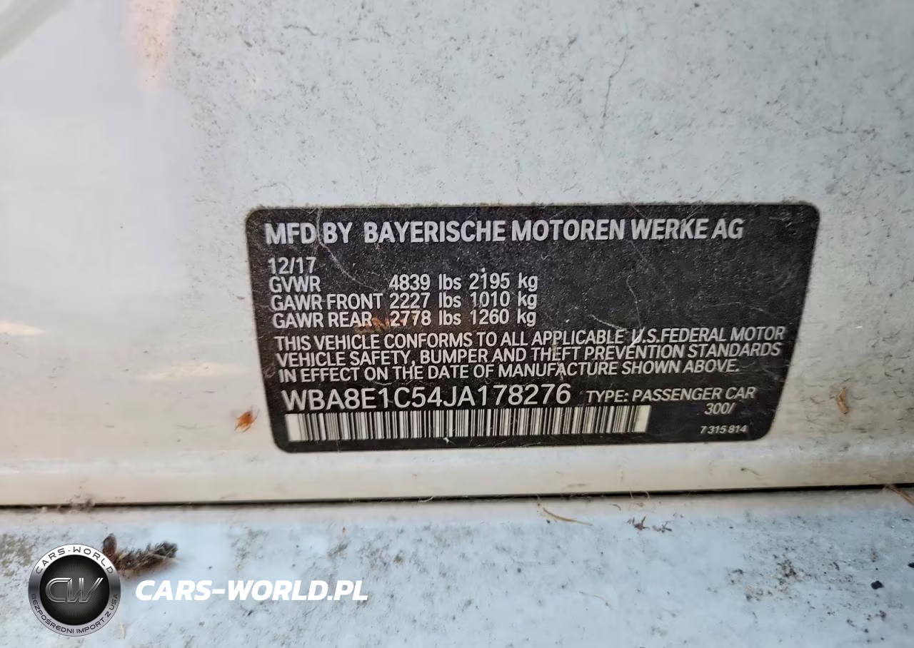 2018 BMW 330E VIN:WBA8E1C54JA178276 - 12