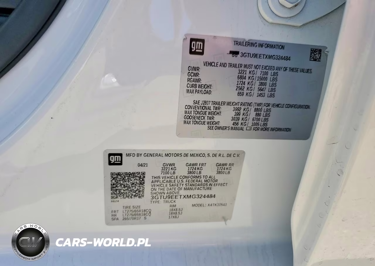 2021 GMC Sierra K1500 At4 VIN:3GTU9EETXMG324484 - 12