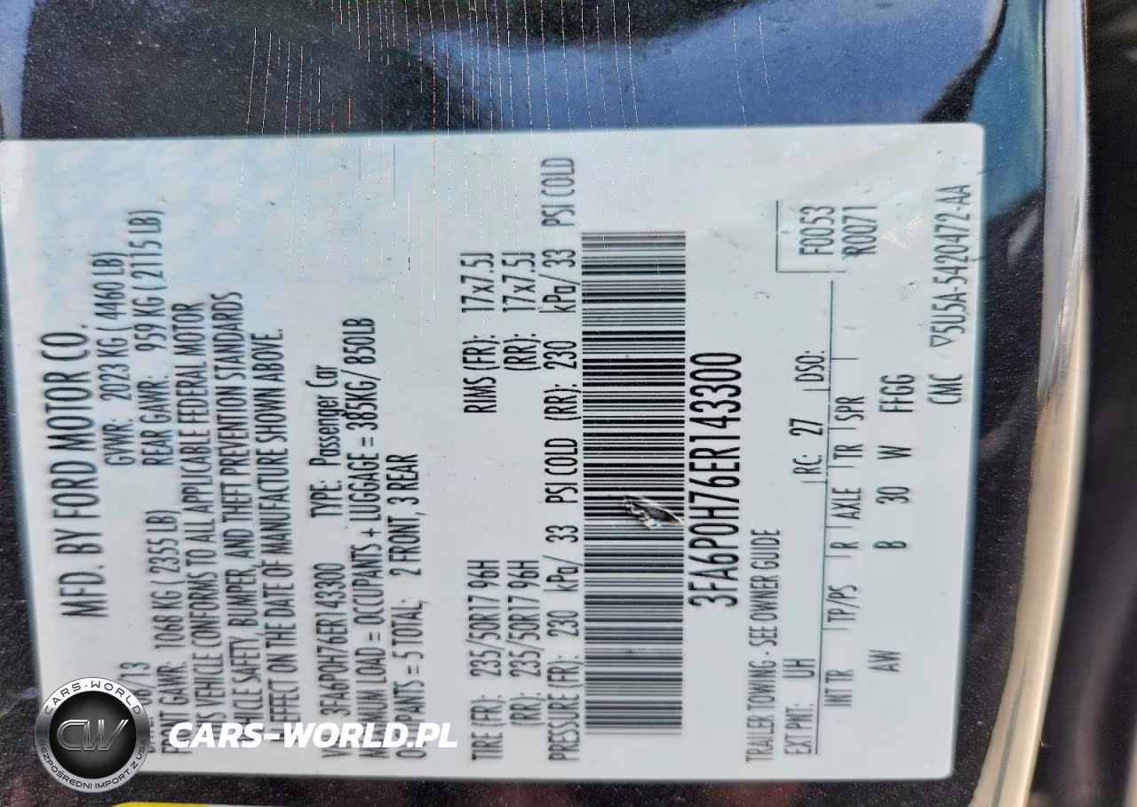 2014 Ford Fusion Se VIN:3FA6P0H76ER143300 - 12
