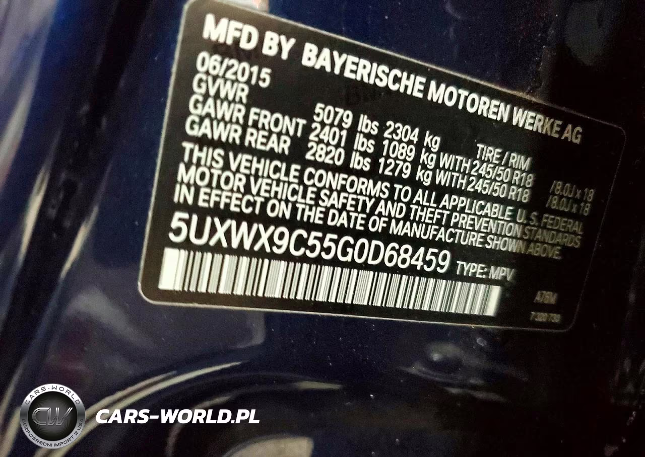 2016 BMW X3 xDrive28I VIN:5UXWX9C55G0D68459 - 14