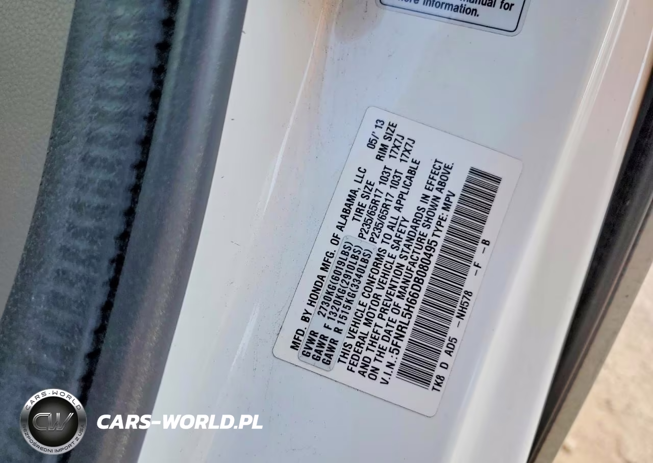 2013 Honda Odyssey Exl VIN:5FNRL5H66DB080495 - 13