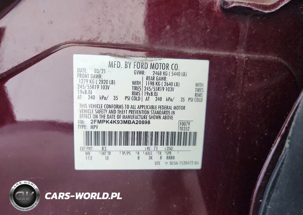 2021 Ford Edge Titanium VIN:2FMPK4K93MBA20898 - 13