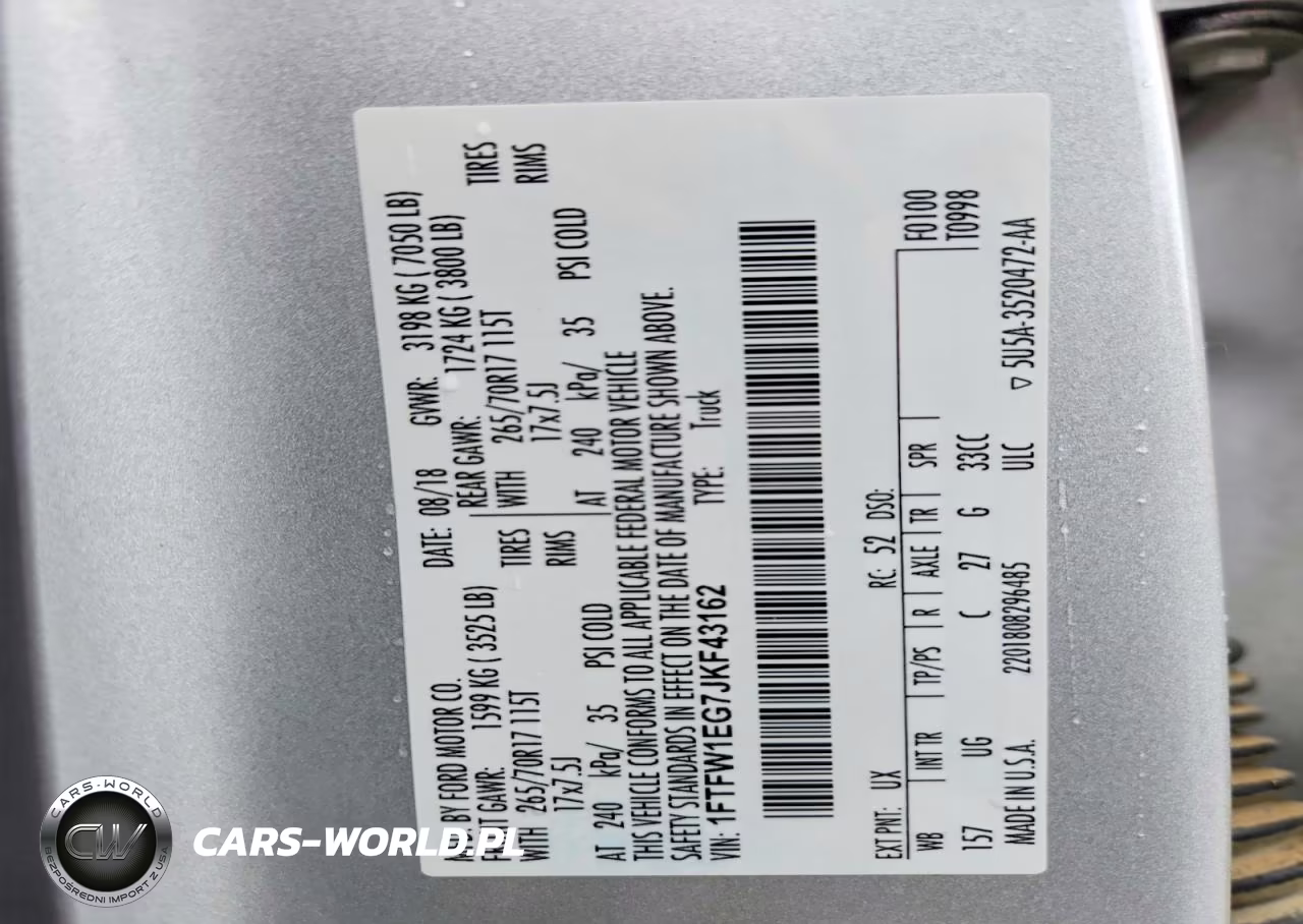 2018 Ford F150 Supercrew VIN:1FTFW1EG7JKF43162 - 12