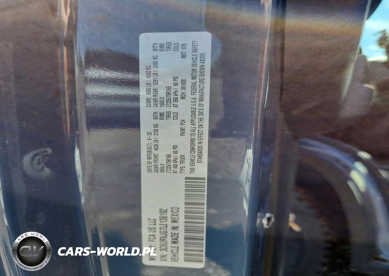 2020 Ram Promaster 3500 3500 High VIN:3C6URVJG7LE136192 - 14