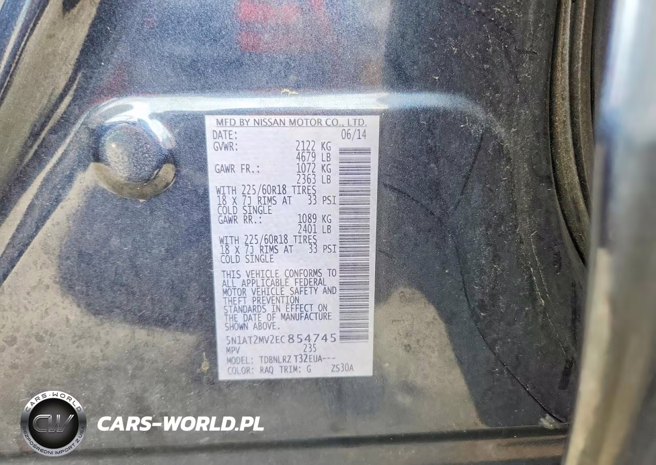 2014 Nissan Rogue Sl VIN:5N1AT2MV2EC854745 - 13
