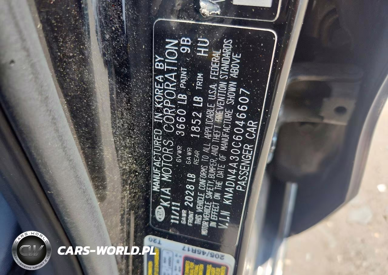 2012 Kia Rio Sx VIN:KNADN4A30C6046607 - 12