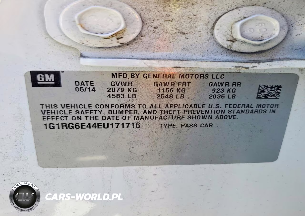 2014 Chevrolet Volt VIN:1G1RG6E44EU171716 - 12