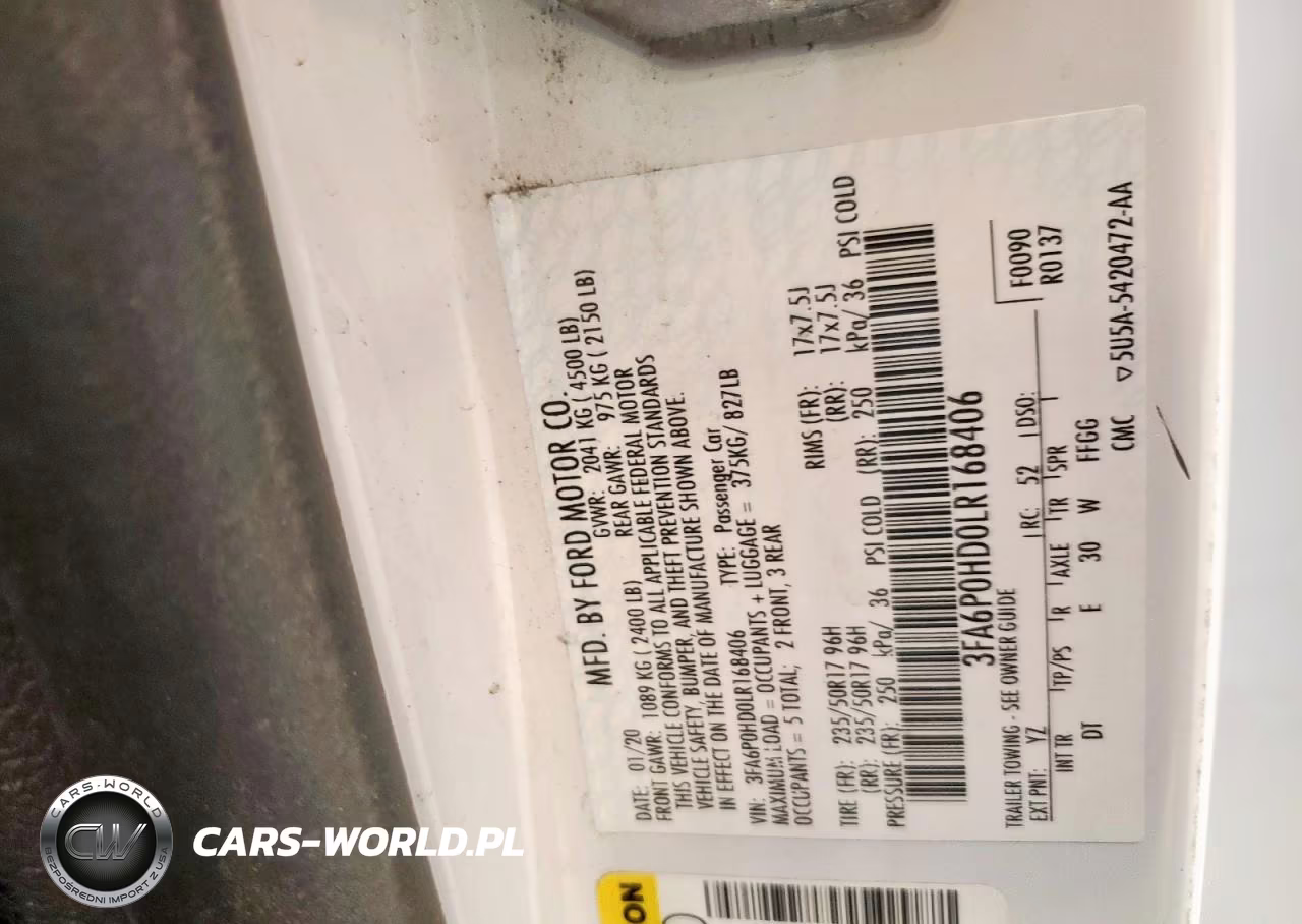 2020 Ford Fusion Se VIN:3FA6P0HD0LR168406 - 13