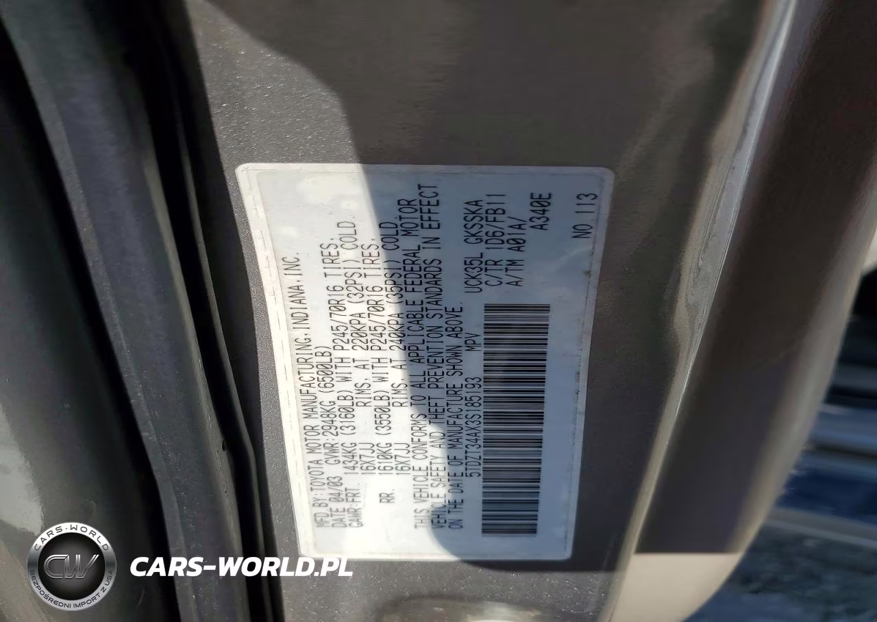 2003 Toyota Sequoia Sr5 VIN:5TDZT34AX3S185193 - 12