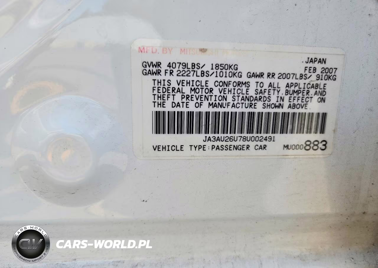 2008 Mitsubishi Lancer Es VIN:JA3AU26U78U002491 - 12