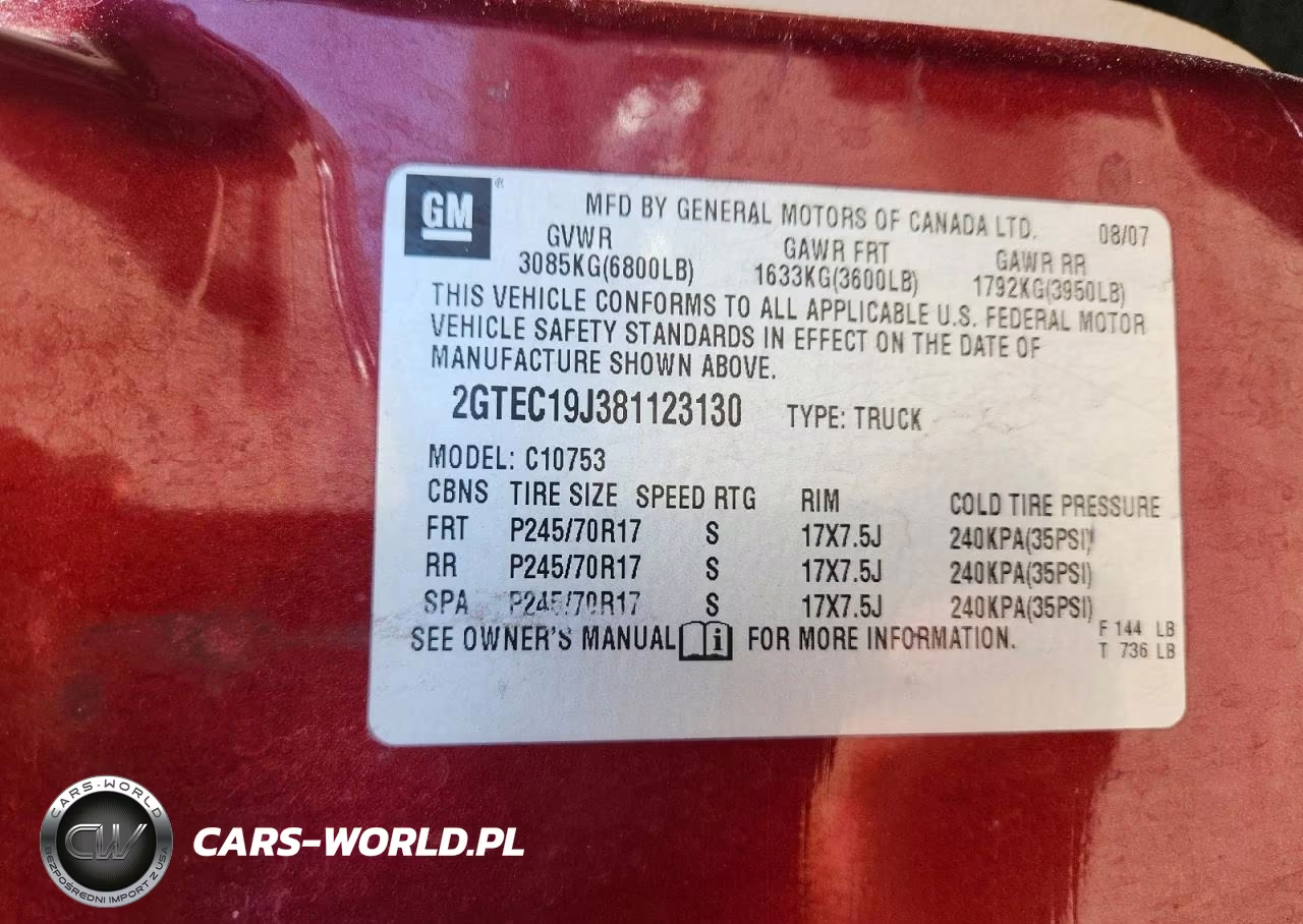 2008 GMC Sierra C1500 VIN:2GTEC19J381123130 - 12
