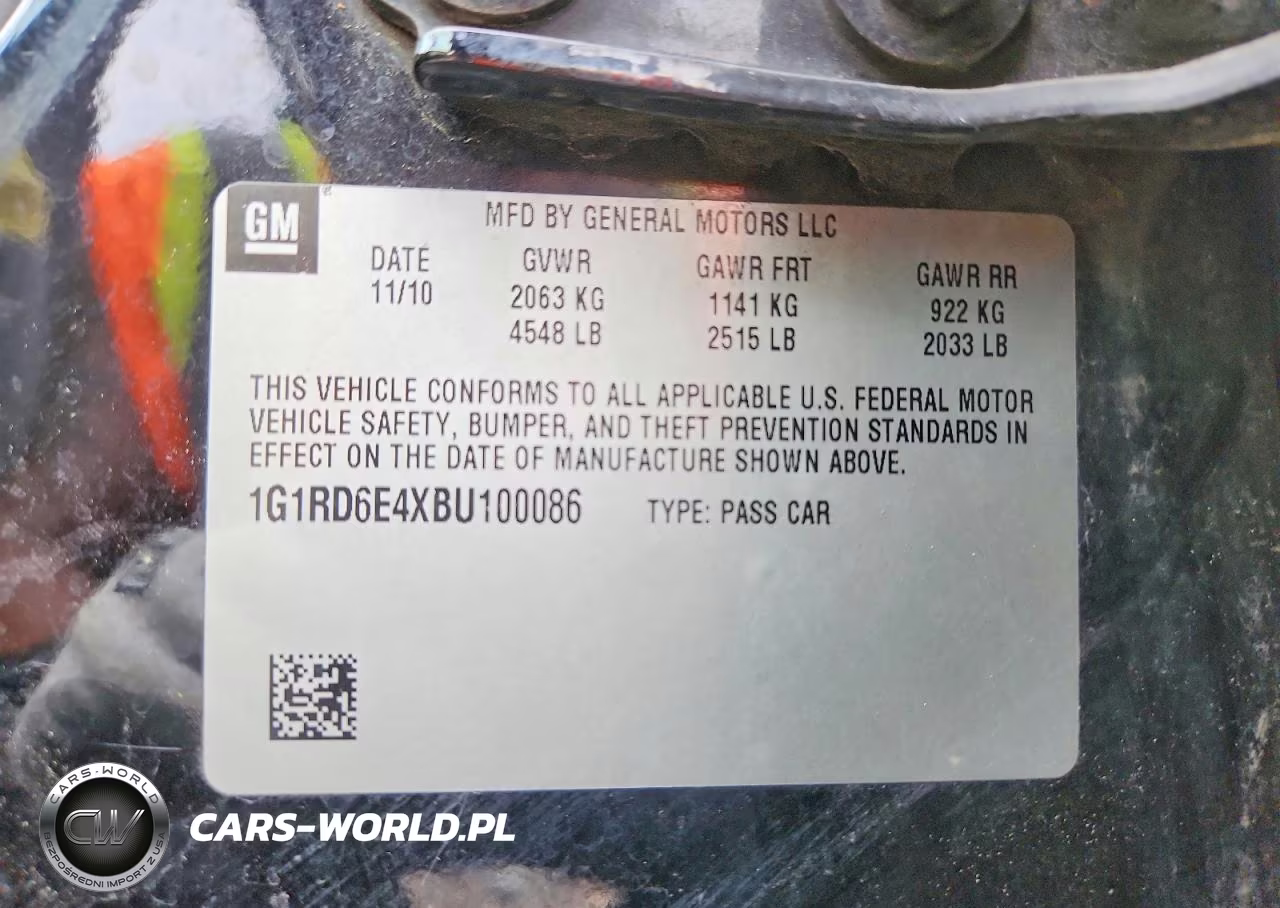 2011 Chevrolet Volt VIN:1G1RD6E4XBU100086 - 12