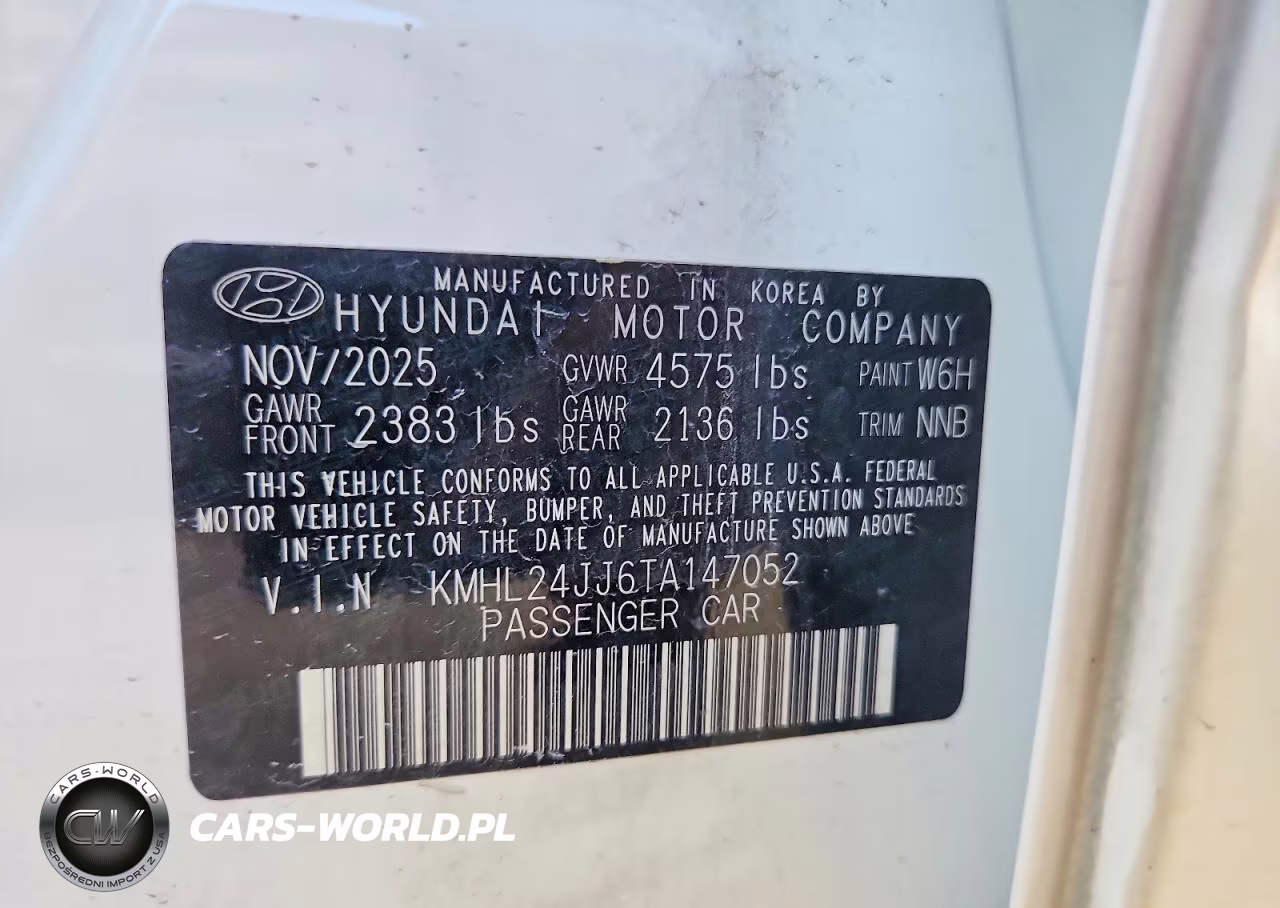 2026 Hyundai Sonata Hybrid Blue VIN:KMHL24JJ6TA147052 - 12